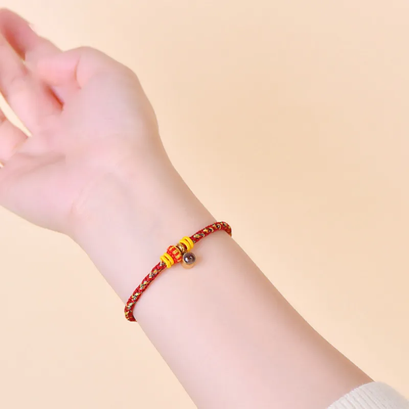 MAGICPOLE Copper, Fabric Rope Bracelets Unisex Red-4