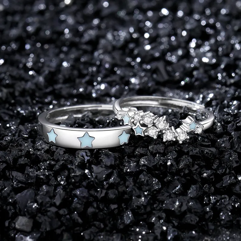 MAGICPOLE S925 Silver With Zircon Rings Unisex Silver-3