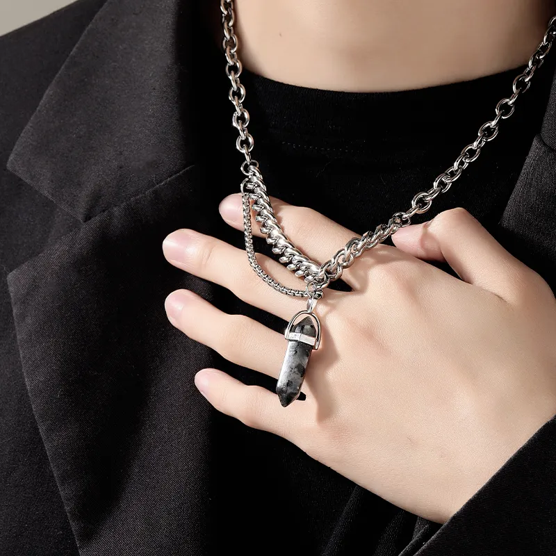 MAGICPOLE Titanium Steel Necklaces Men's-3