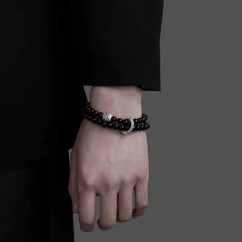 MAGICPOLE Processing Obsidian Bracelets Men's-5