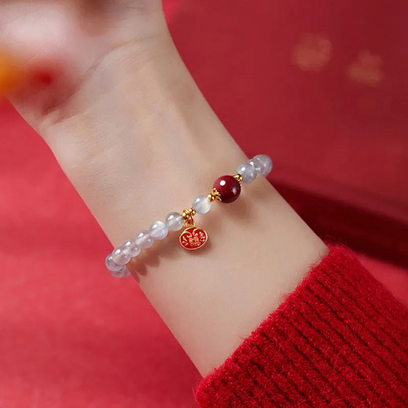 MAGICPOLE Reconstructed Cinnabar Bracelets Women's-3