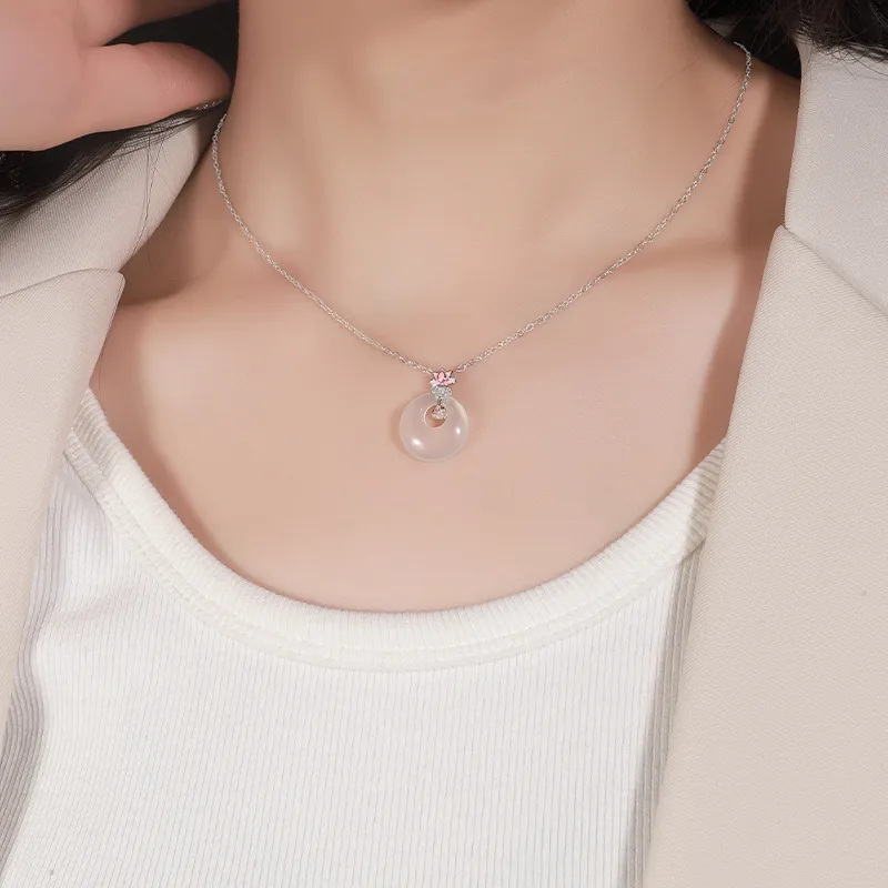 MAGICPOLE Chalcedony Jade Necklaces Women's-4