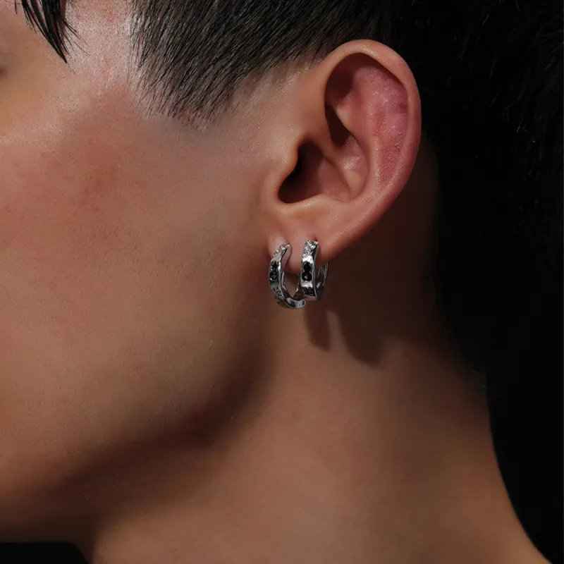 MAGICPOLE 999 Fine Silver Earrings Men's Silver-4