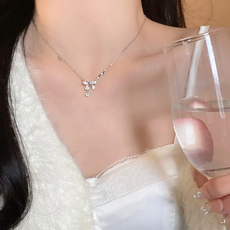 MAGICPOLE 925 Sterling Silver With Zircon Necklaces Women's Silver, Love Confession Box-3