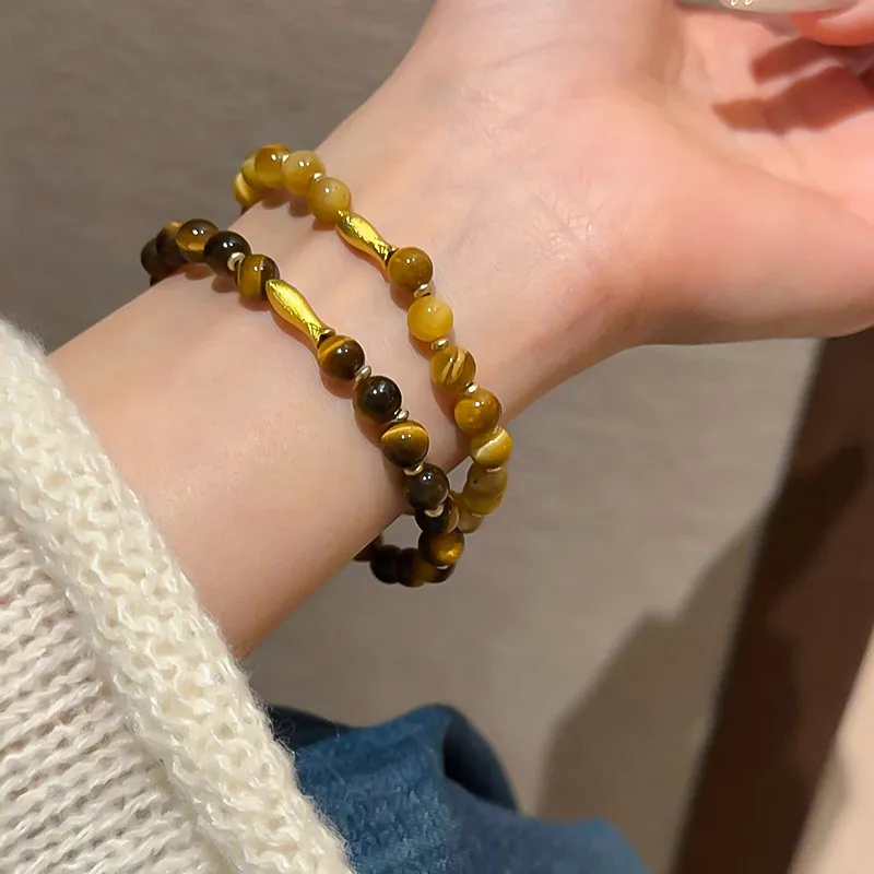 MAGICPOLE Tiger's Eye Stone Bracelets Unisex-8