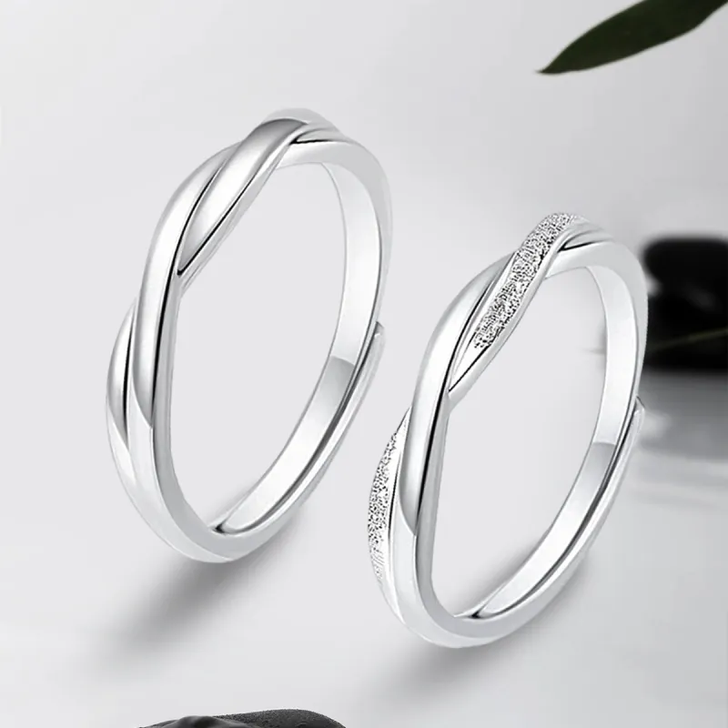 MAGICPOLE Zircon Rings Unisex Silver-2
