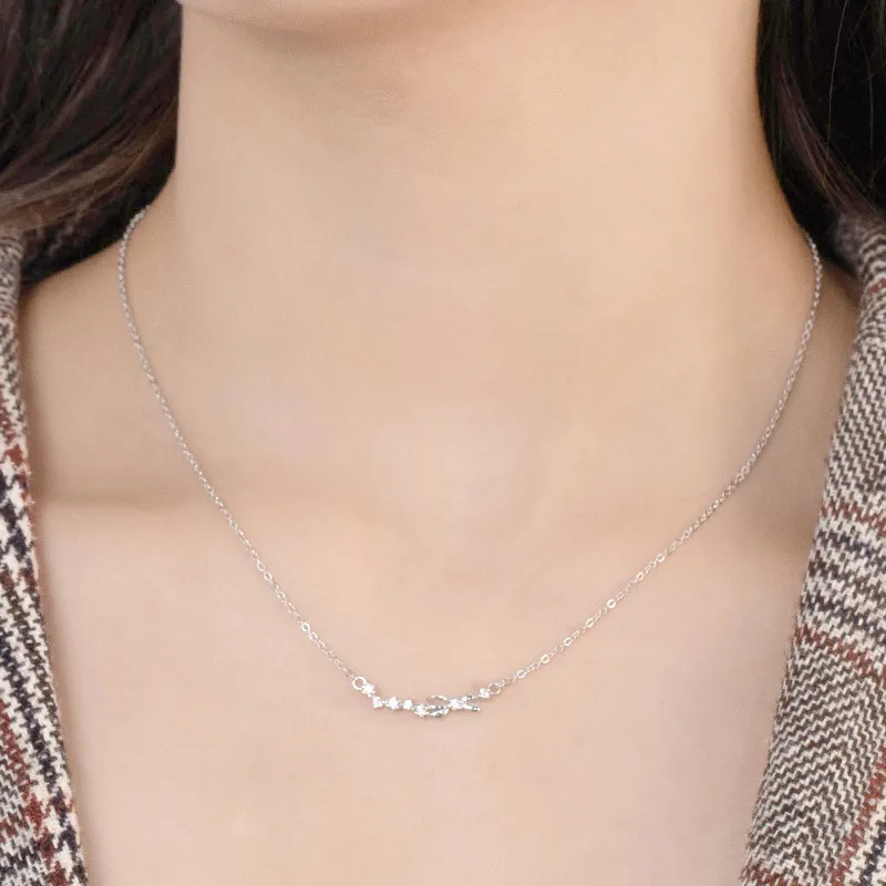 MAGICPOLE S925 Silver Bowknot Necklace Women's Silver-2