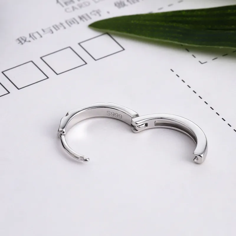 MAGICPOLE 999 Fine Silver Earrings Unisex Silver-2