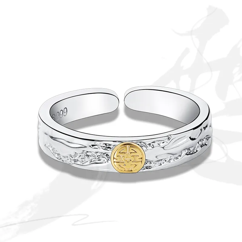 MAGICPOLE 999 Fine Silver Rings Men's Silver, Love Confession Birthday-2