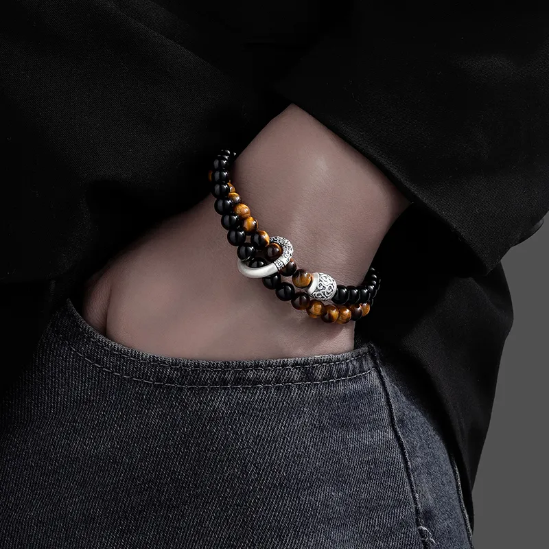 MAGICPOLE Obsidian Bracelets Men's-4