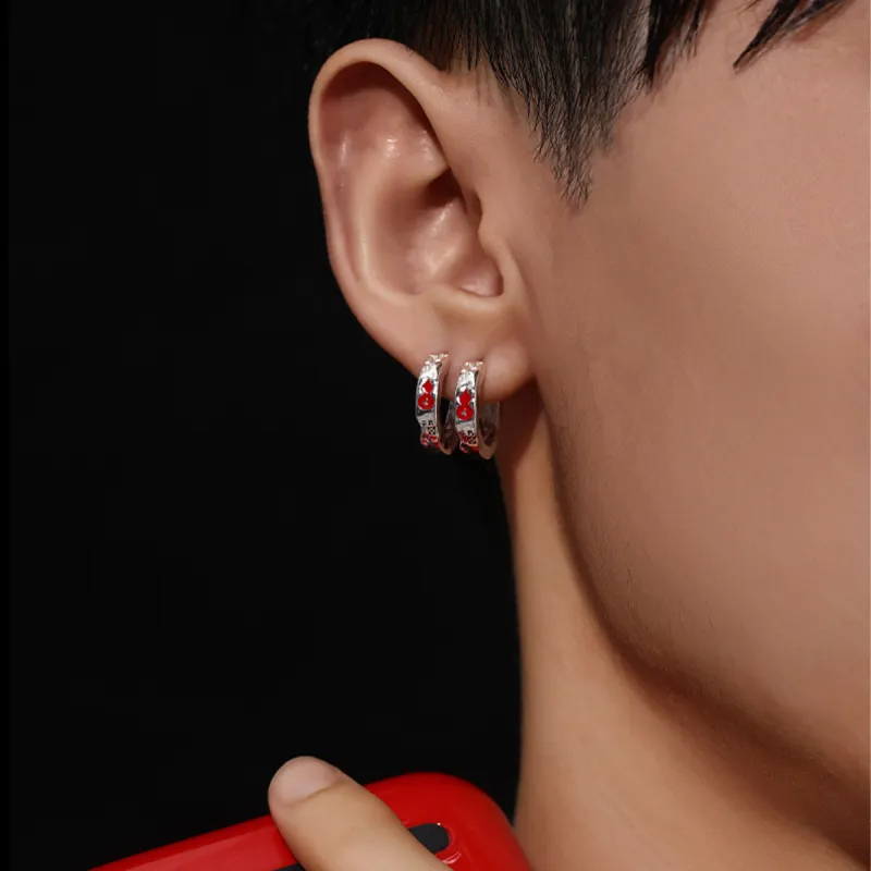 MAGICPOLE 999 Fine Silver Earrings Men's Silver-2