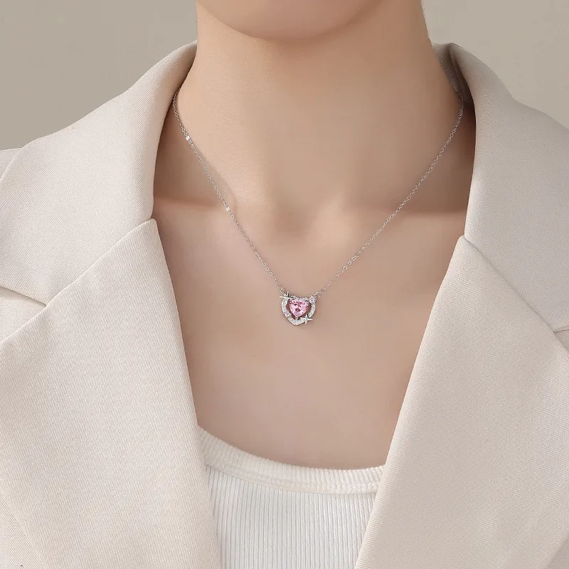 MAGICPOLE 925 Sterling Silver Necklaces Women's Silver, Love Confession Gift-1