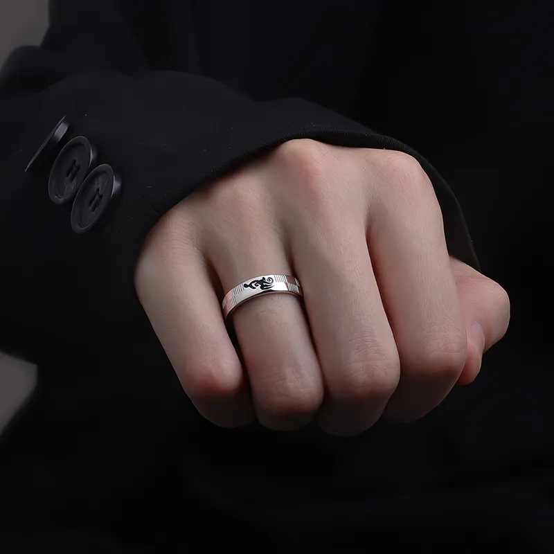 MAGICPOLE 999 Fine Silver Rings Men's Silver-6