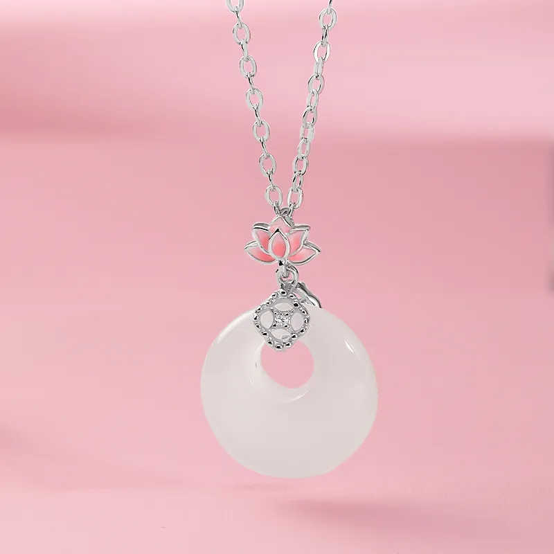 MAGICPOLE Chalcedony Jade Necklaces Women's-3