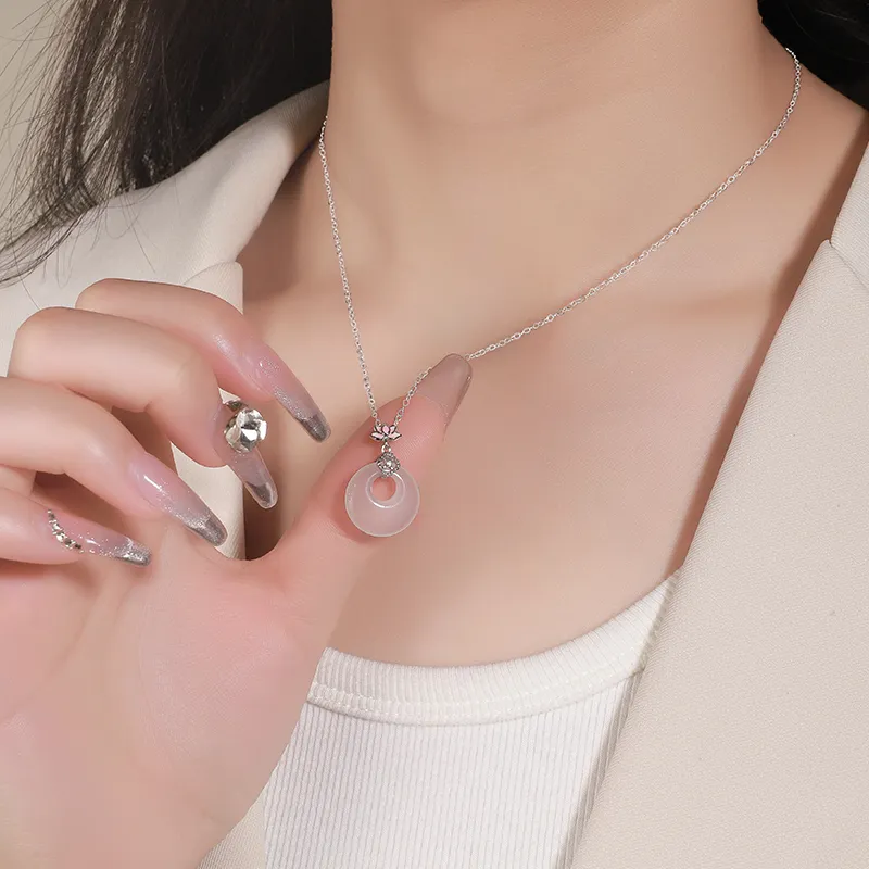 MAGICPOLE Chalcedony Jade Necklaces Women's-2