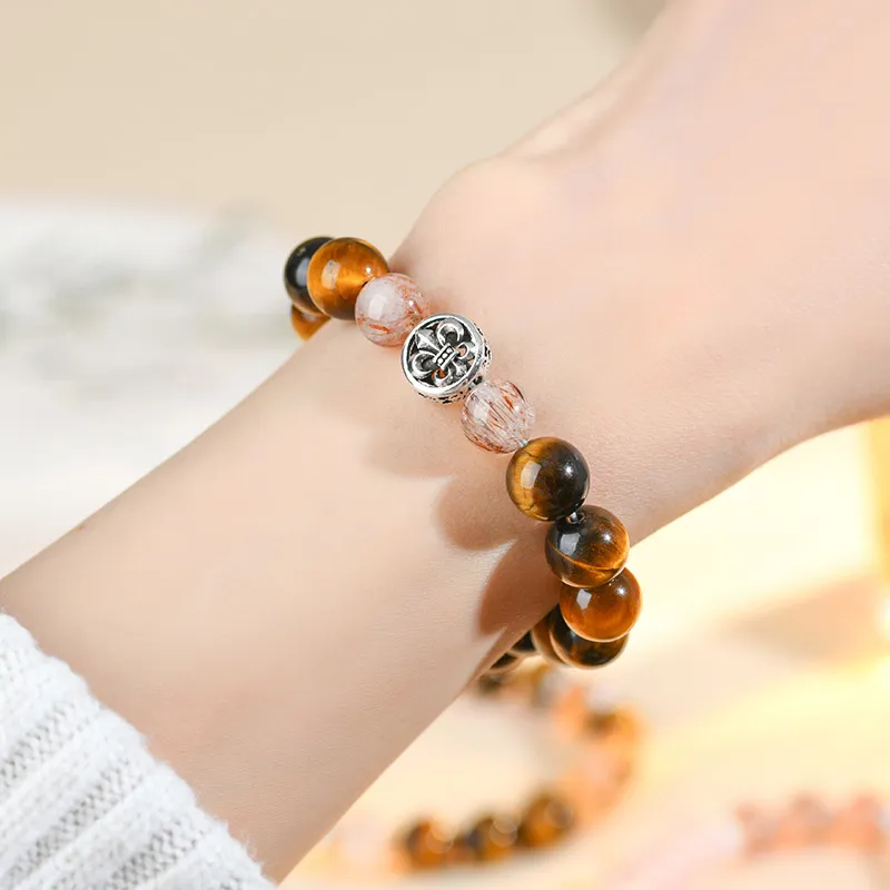 MAGICPOLE Tiger's Eye Stone Bracelets Men's-4