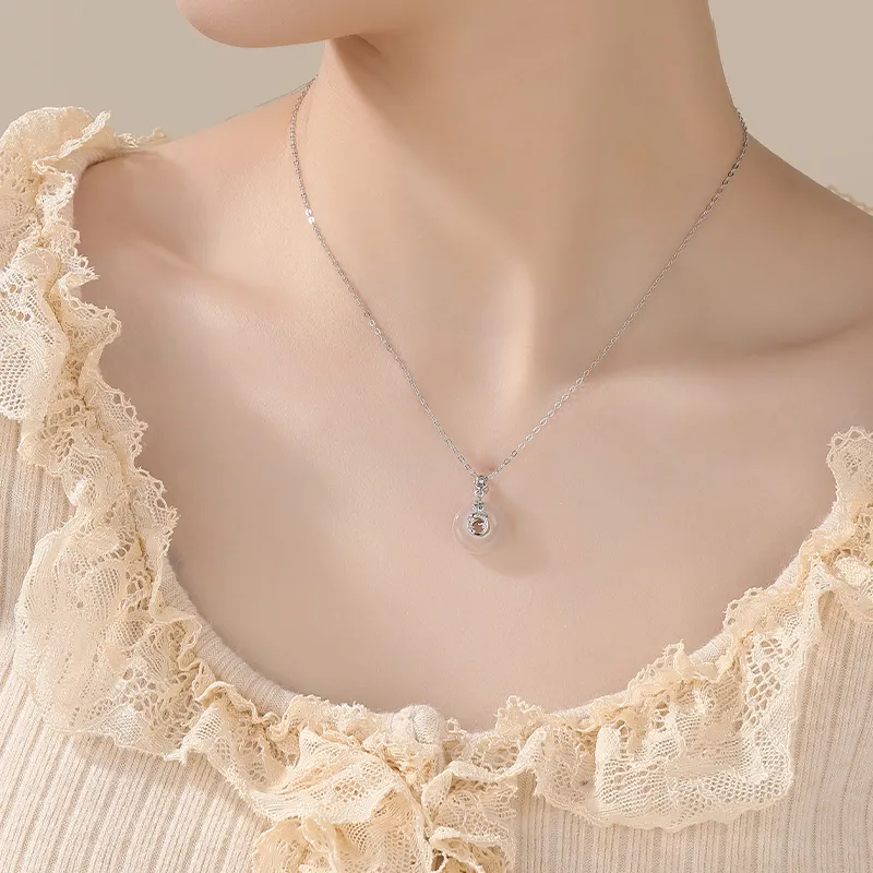 MAGICPOLE Chalcedony Jade Necklaces Women's-3