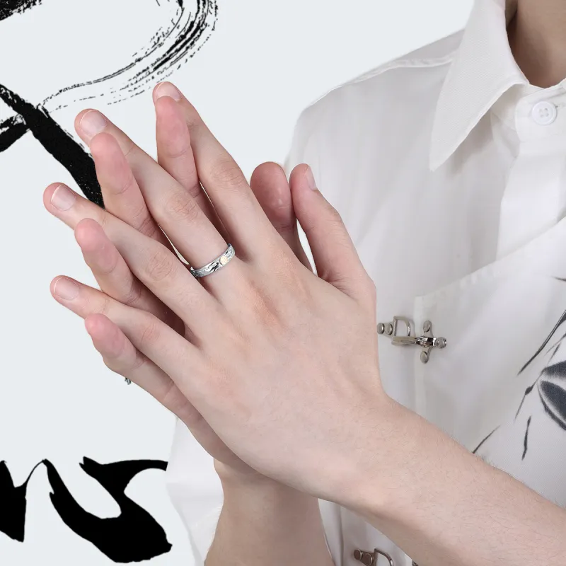 MAGICPOLE 999 Fine Silver Rings Men's Silver, Love Confession Birthday-5