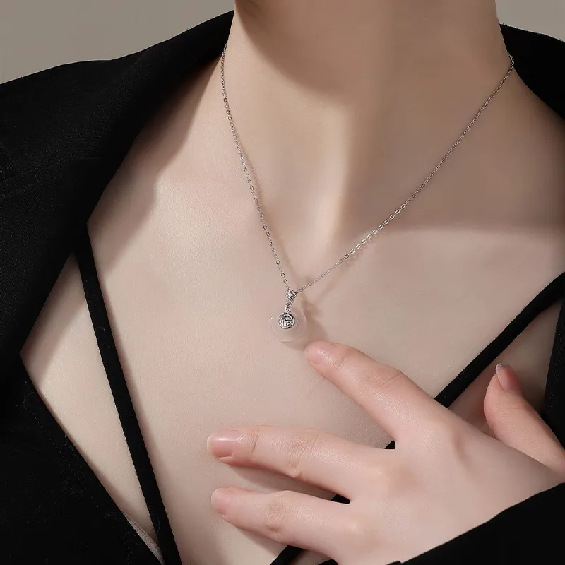 MAGICPOLE Chalcedony Jade Necklaces Women's-2