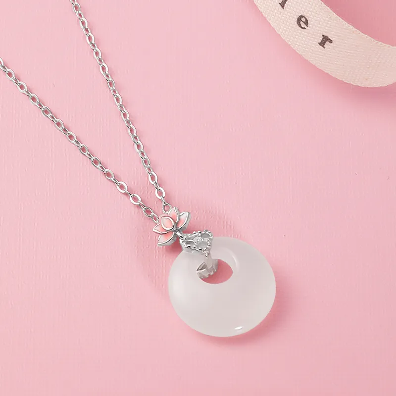 MAGICPOLE Chalcedony Jade Necklaces Women's-5