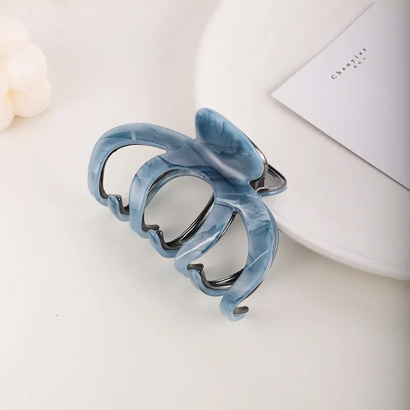 MAGICPOLE Resin Hair Clips Women's Gray/Blue-4