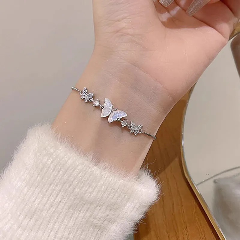 MAGICPOLE Titanium Steel Bracelets Women's Silver Bestie Birthday Love Confession-3