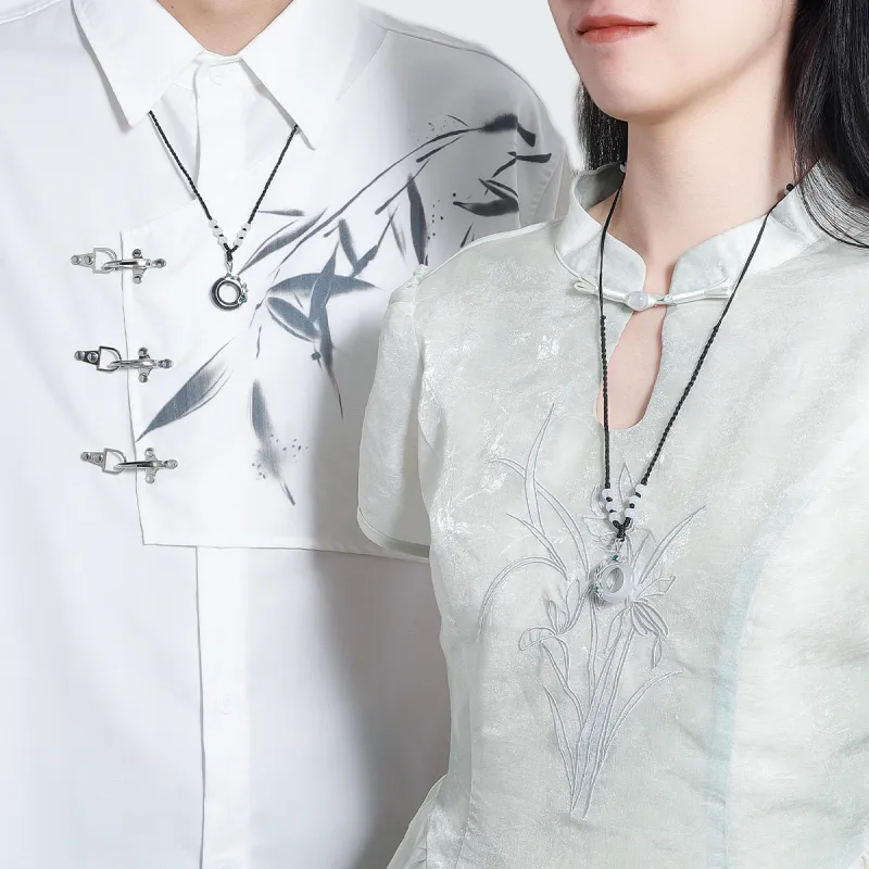 MAGICPOLE Glass Cat Eye Necklaces Unisex-5