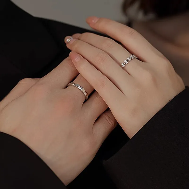 MAGICPOLE 925 Sterling Silver Zircon Rings Unisex Silver-1