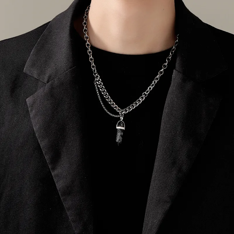 MAGICPOLE Titanium Steel Necklaces Men's-1