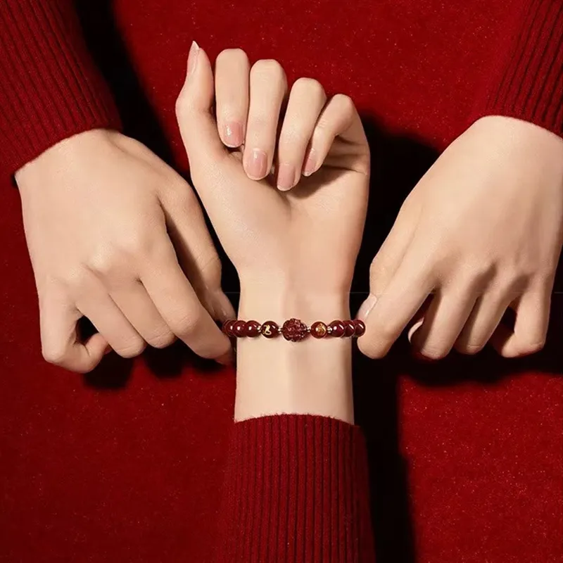 MAGICPOLE Cinnabar Jade Bracelets Unisex-1