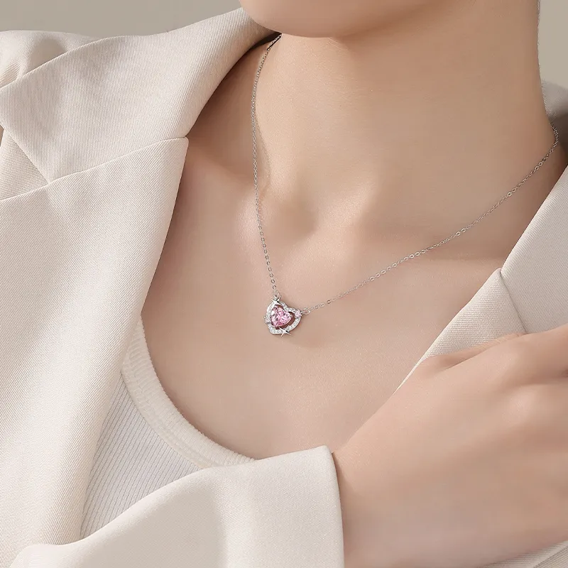 MAGICPOLE 925 Sterling Silver Necklaces Women's Silver, Love Confession Gift-5