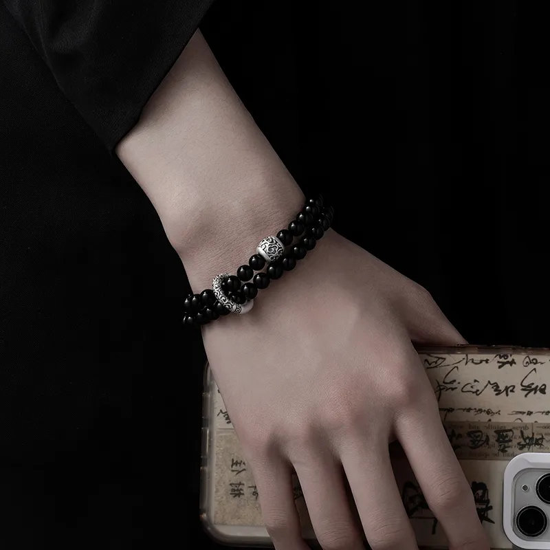 MAGICPOLE Processing Obsidian Bracelets Men's-3