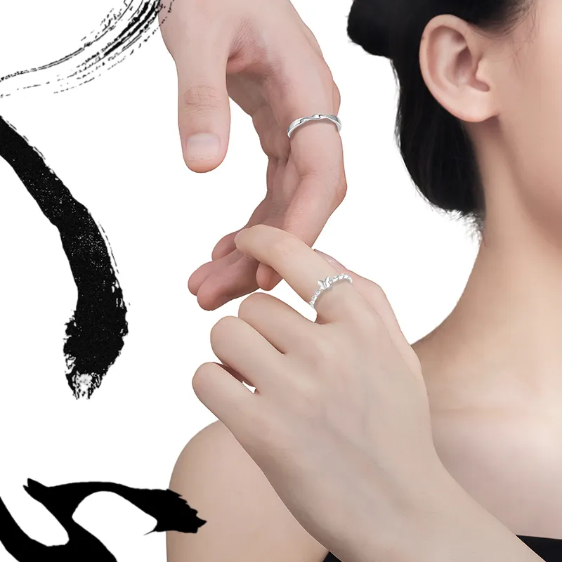 MAGICPOLE 999 Fine Silver Rings Unisex Silver-5