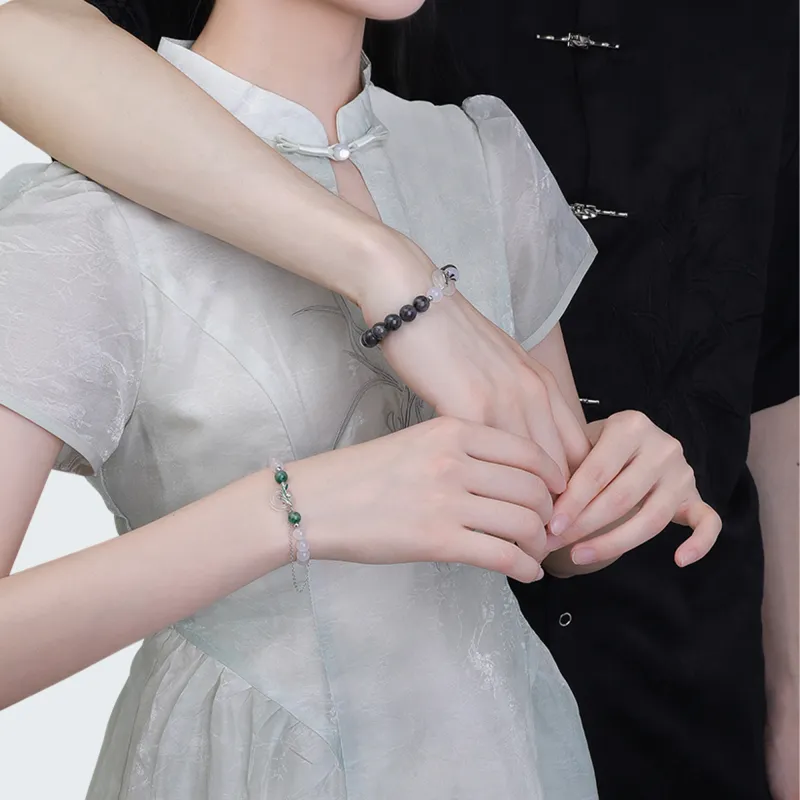 MAGICPOLE Chalcedony Jade Bracelets Unisex-11