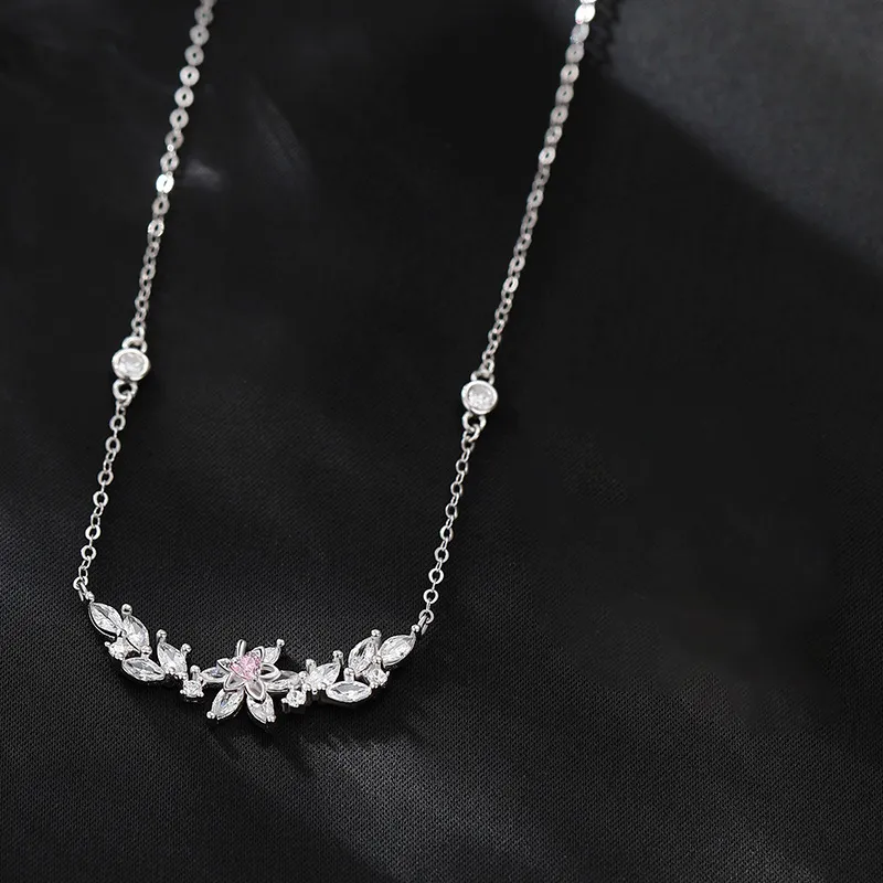MAGICPOLE 925 Sterling Silver With Sparkling Zircon Necklaces Women's Silver, Love Confession Anniversary-4