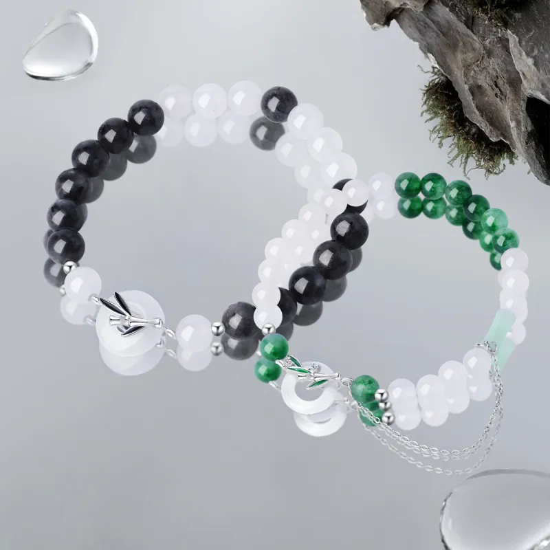 MAGICPOLE Chalcedony Jade Bracelets Unisex-10