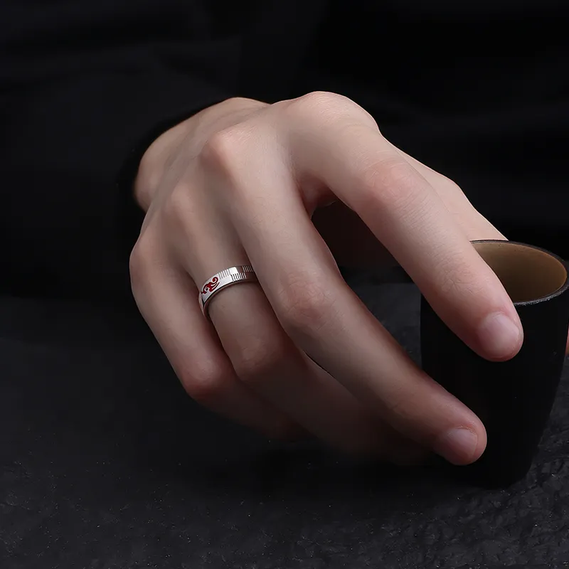 MAGICPOLE 999 Fine Silver Rings Men's Silver-3