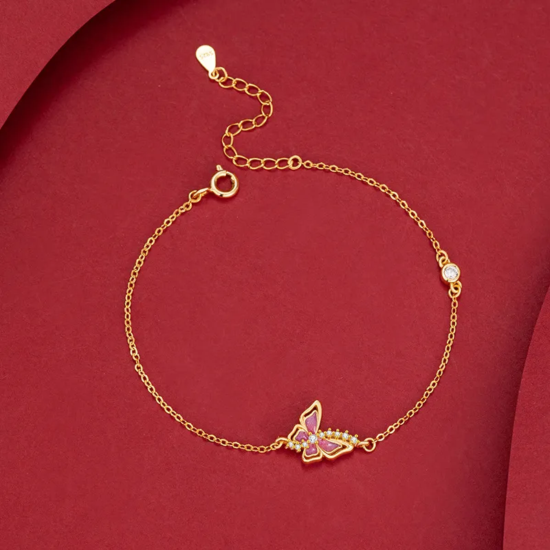 MAGICPOLE 925 Sterling Silver With Zircon Necklaces Women's Gold-7