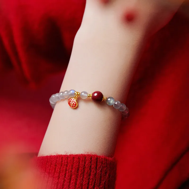 MAGICPOLE Reconstructed Cinnabar Bracelets Women's-2
