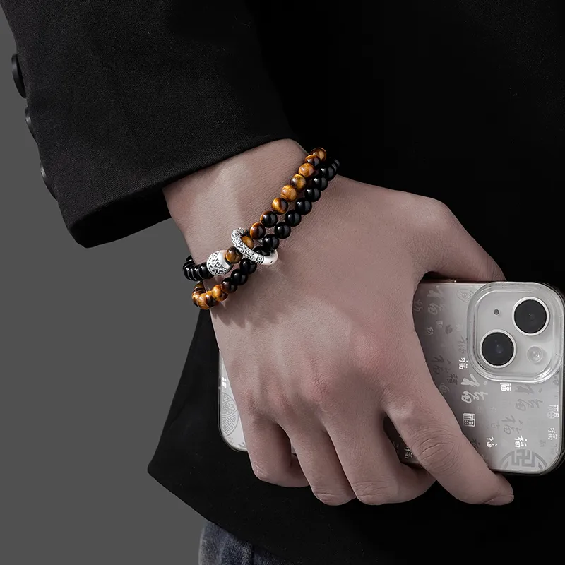 MAGICPOLE Obsidian Bracelets Men's-6