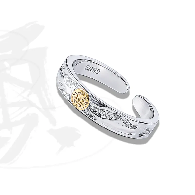 MAGICPOLE 999 Fine Silver Rings Men's Silver, Love Confession Birthday-4