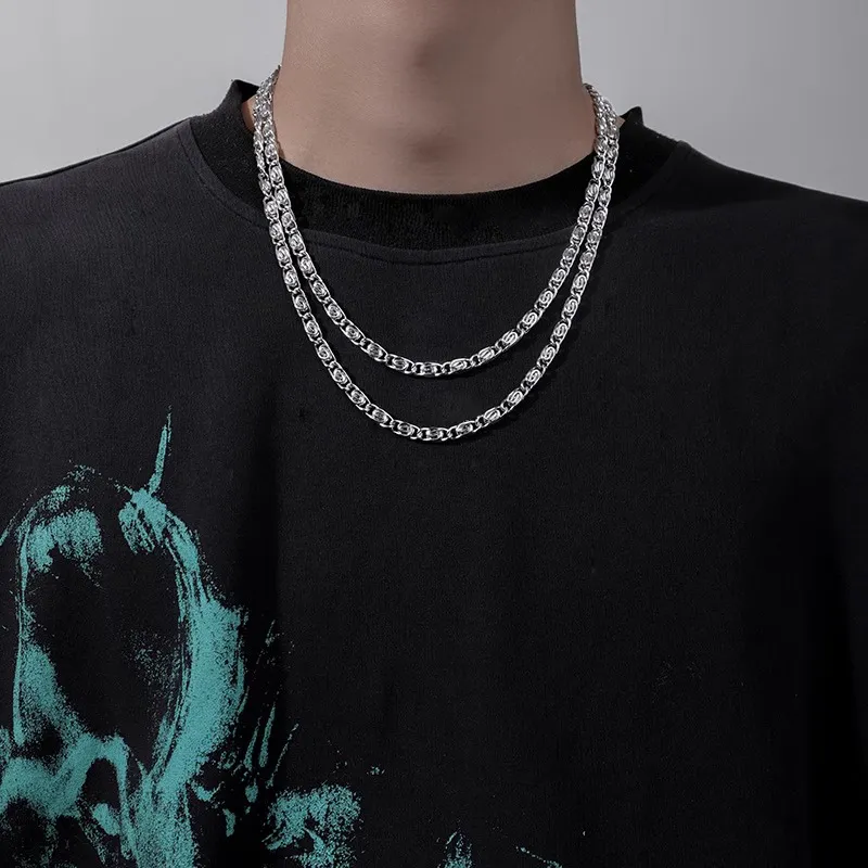 MAGICPOLE Titanium Steel Necklaces Men's Silver-2