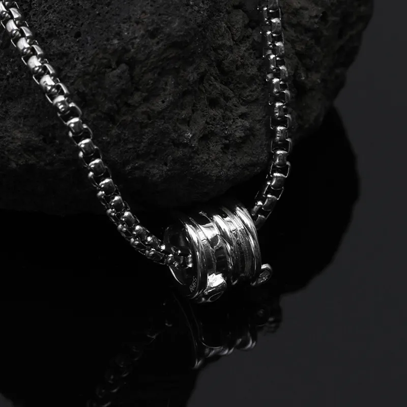 MAGICPOLE Titanium Steel Necklaces Men's Silver-8