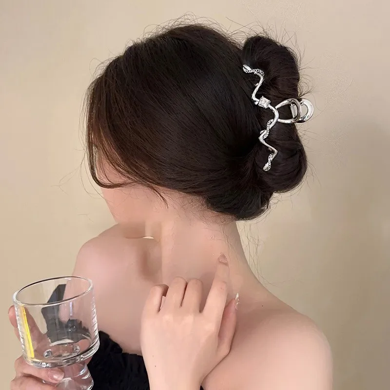 MAGICPOLE Alloy Hair Clips Women's Silver-1