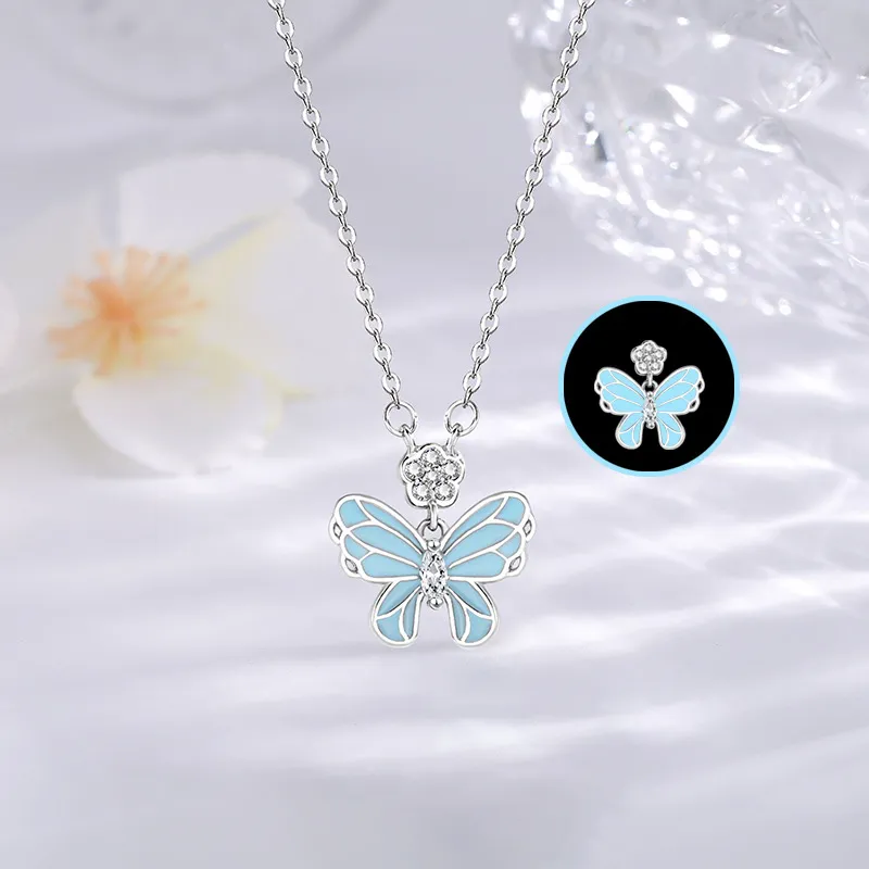 MAGICPOLE Sparkling Zircon Necklaces Women's Silver-4