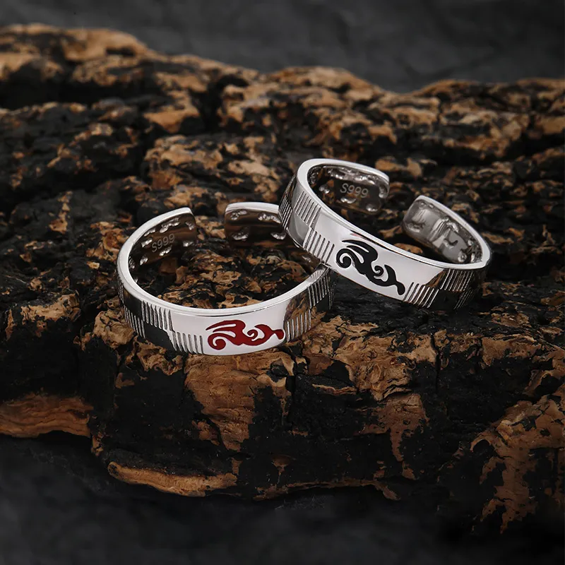 MAGICPOLE 999 Fine Silver Rings Men's Silver-7