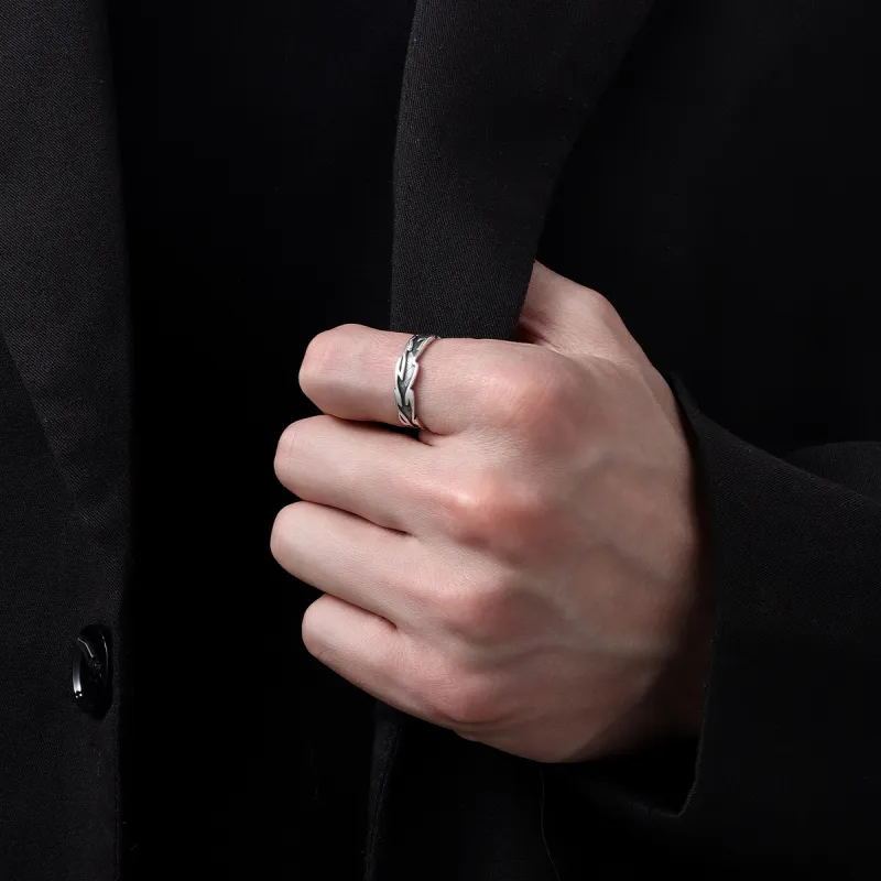 MAGICPOLE 999 Fine Silver Rings Men's-5