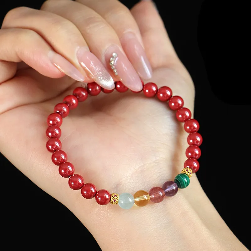 MAGICPOLE Cinnabar Jade Bracelets Women's-3