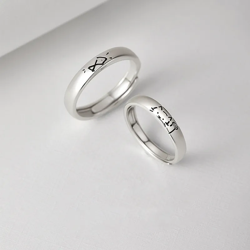 MAGICPOLE Sterling Silver Rings Unisex Silver-6