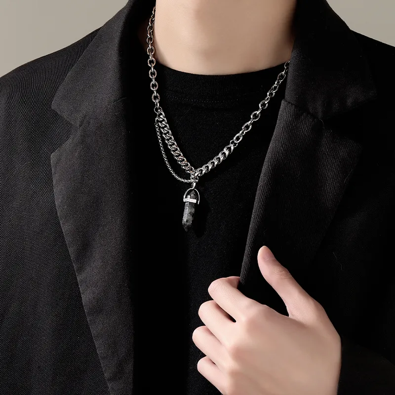 MAGICPOLE Titanium Steel Necklaces Men's-2